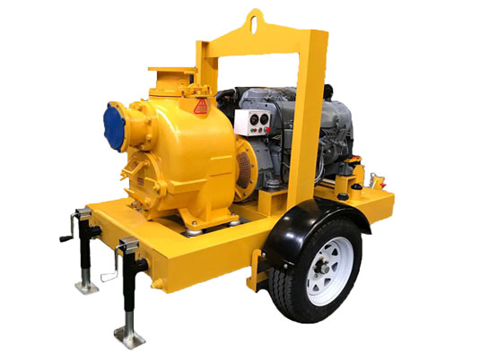 Trailor type diesel centrifugal self priming trash pump