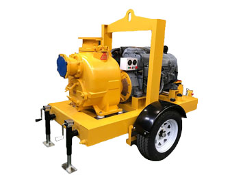 Trailor type diesel centrifugal self priming trash pump